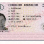 The front of a Norwegian driver's license